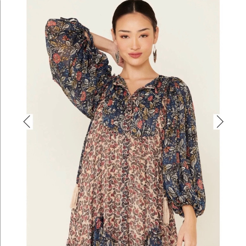 Free People Estelle Chiffon Maxi Dress XS - Picture 2 of 9